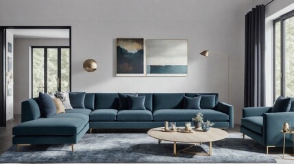 living room interior (Generative AI)