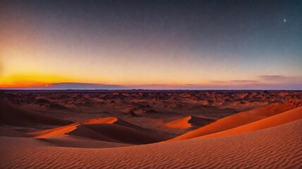 Fototapeta na wymiar sunset in the desert (Generative AI)