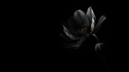 Obraz premium Black Flower Wallpaper images | Generative AI