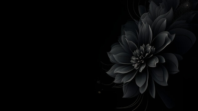 Black Flower Wallpaper images | Generative AI