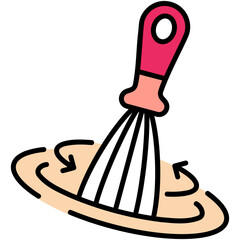 Whisk Icon. Kitchen Utensils Symbol. Line Filled Icon Vector Stock