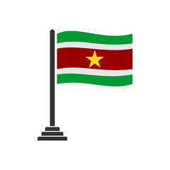 Suriname flags icon set, Suriname independence day icon set vector sign symbol