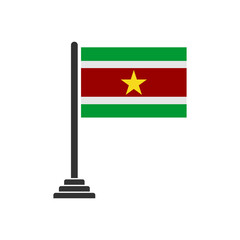 Suriname flags icon set, Suriname independence day icon set vector sign symbol