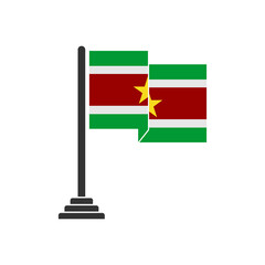 Suriname flags icon set, Suriname independence day icon set vector sign symbol