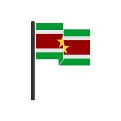 Suriname flags icon set, Suriname independence day icon set vector sign symbol