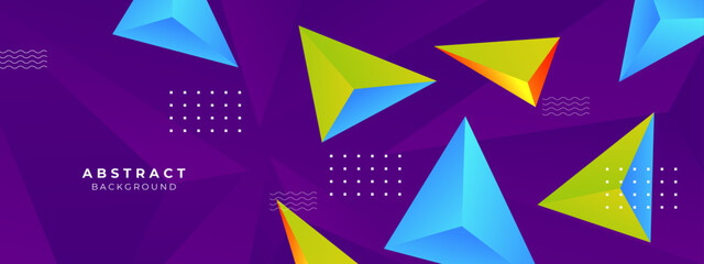 Set of trendy flat geometric vector banners. Vivid transparent banners in retro poster design style. Vintage colors and shapes. Green and blue banner design.