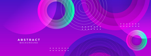 Modern colorful blue abstract geometric banner background. Tech banner with square, triangle, circle, and geometric shapes. Vector abstract graphic design banner pattern background template.