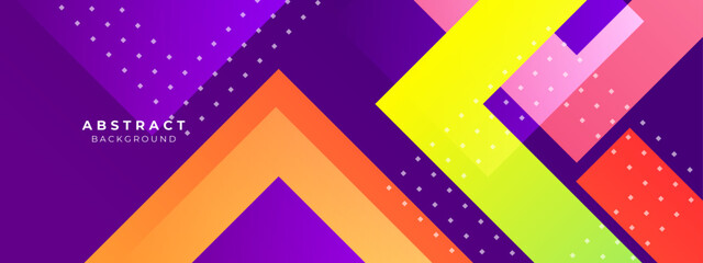 Vector banners set with polygonal abstract shapes, circles, lines, triangles