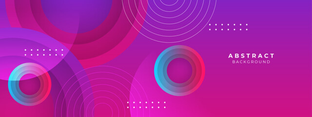 Vector banners set with polygonal abstract shapes, circles, lines, triangles