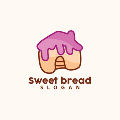 Sweet Bread Logo, Pancake Birthday Vector, Sandwich, Symbol Illustration Icon Design
