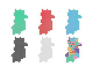 Fototapeta na wymiar 奈良県　地図（ドット①）