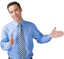 Portrait of a Businessman Talking