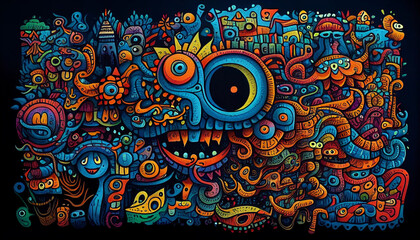 Journey of the Mind: Unlimited Creativity in Abstraction, Doodle, Hippie, Art, Law Of One_37