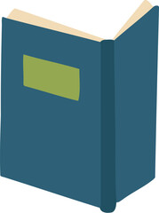 Hand Drawn Book Flat Illustration