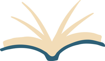 Hand Drawn Book Flat Illustration