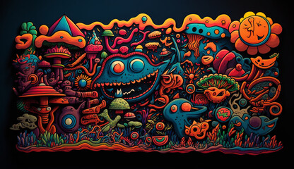 Journey of the Mind: Unlimited Creativity in Abstraction, Doodle, Hippie, Art, Law Of One_05