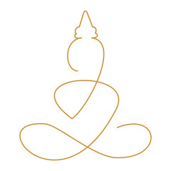 happy vesak days, vector art line illustration