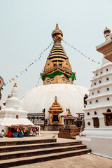 Swayambhunath or Monkey temple in Kathmandu. Nepal.