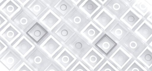 abstract background white geometry linear geometry design element white texture square wallpaper simple poster decorative template front cover square frame 3d illustration