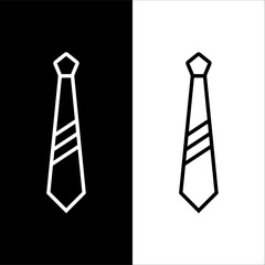 black and white tie icon