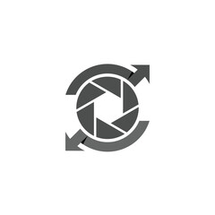 camera photography logo icon vector template