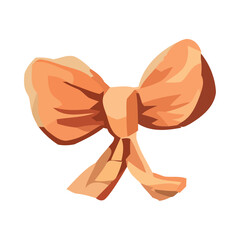 Tied bow decoration symbolizes love and celebration