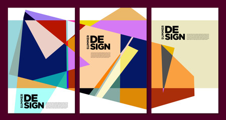 Summer Colorful Art and Music Festival Poster and Cover Template for Event, Magazine, and Web Banner.