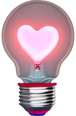 heart light bulb,ハートの電球,PNG