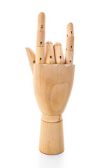 Wooden hand showing 