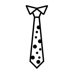tie icon in trendy flat design