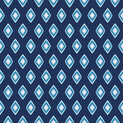 Blue and blue ikat pattern