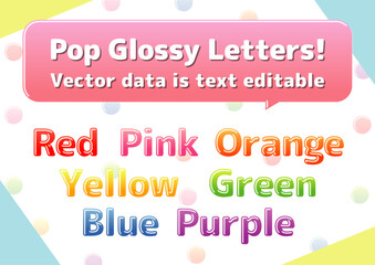 PopGlossyLetters　アピアランス編集可能