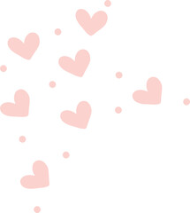cute decorative hearts shape cartoon doodle hand drawing