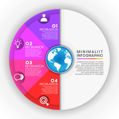 Business concept with infographic design 4 options.