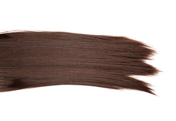 Brown hair on white background