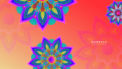 Diwali festival holiday design with paper cut style of Indian Rangoli and flowers. Purple, violet colors on yellow background. Vector illustration.