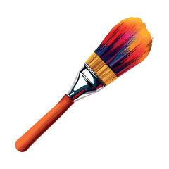Paintbrush icon on white background for creativity