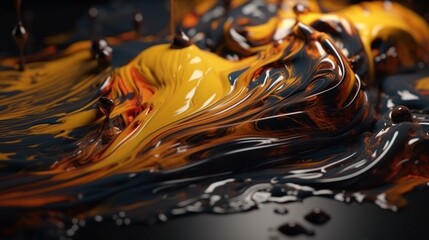 Fototapeta na wymiar Abstract colourful liquid, paint background, AI generated