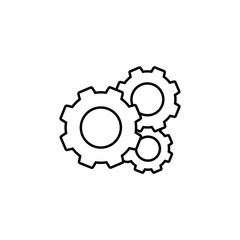 Gear line icon, logo vector