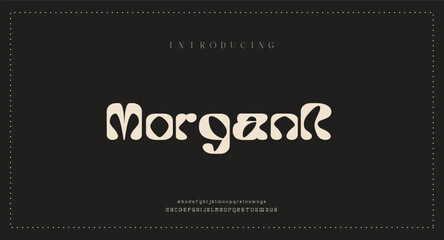 Mobileelegant alphabet vector design suitable for headline magazine logotype and creative design vector illustration