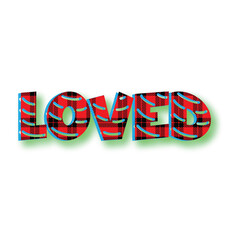 Love Typography Sublimation Design