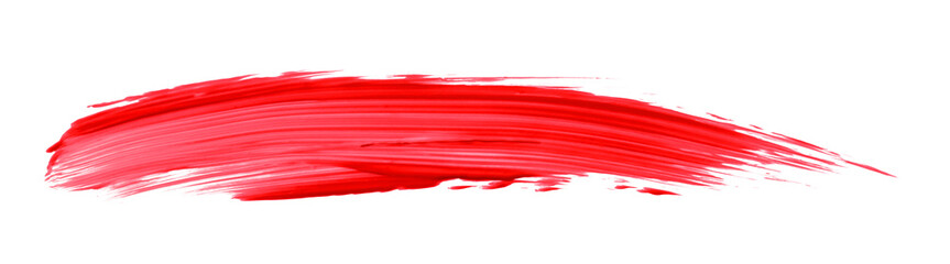 Obraz na płótnie Canvas Shiny red brush isolated on transparent background. red watercolor png