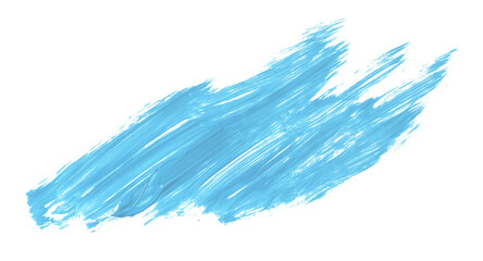 Shiny light blue brush isolated on transparent background. light blue watercolor png