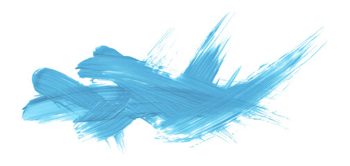 Shiny light blue brush isolated on transparent background. light blue watercolor png
