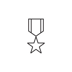 Medal line icon, logo vector