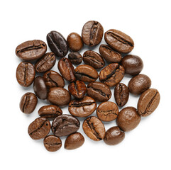 Coffee beans isolated on white background