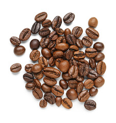 Coffee beans isolated on white background