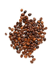 Coffee beans isolated on white background