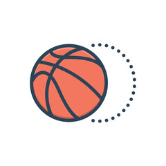 Color illustration icon for volleyball 