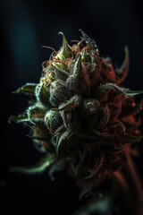 Naklejka na ściany i meble Cannabis plant, high res photo of a kush.